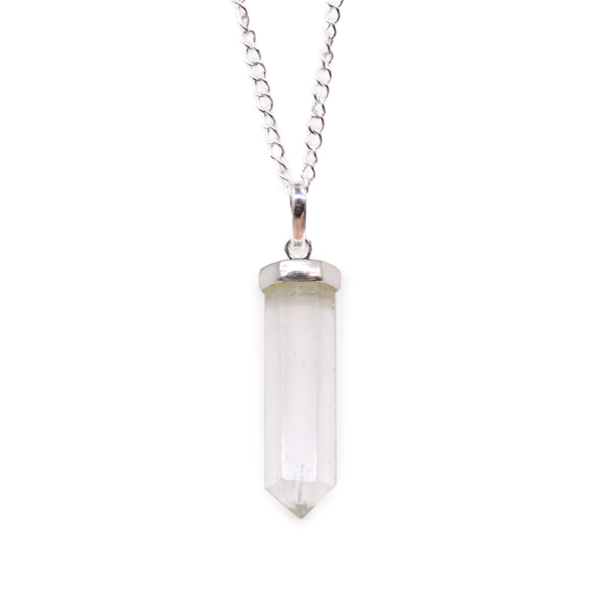 Rock Quartz Point Pendant – Handcrafted Gemstone