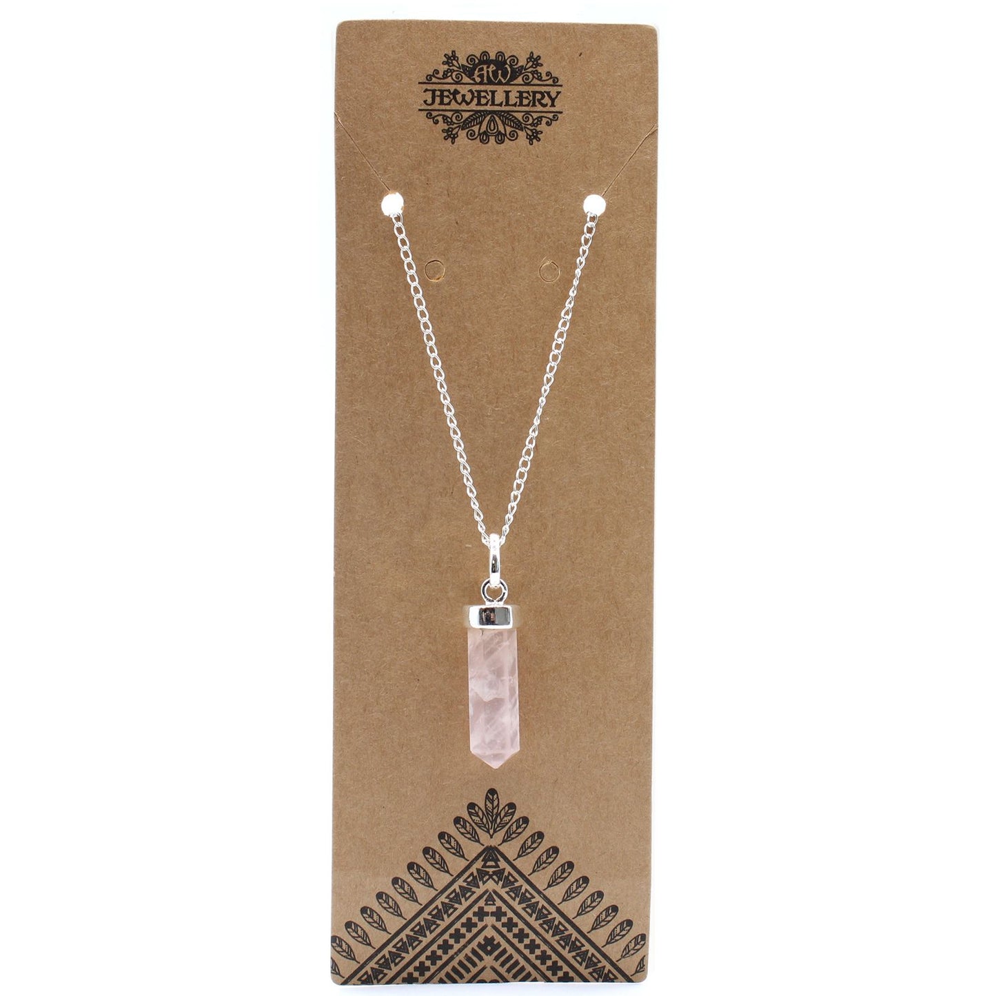 Rose Quartz Point Pendant – Handcrafted Gemstone