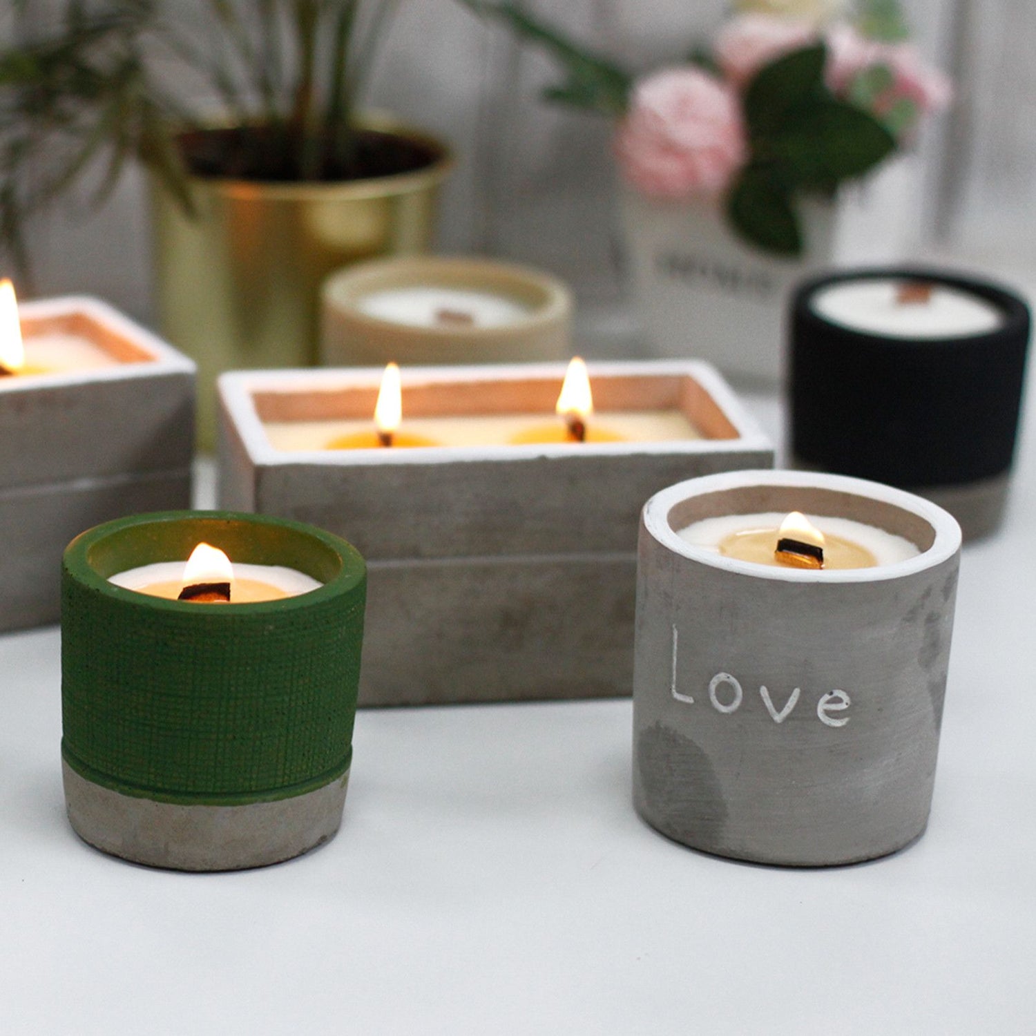 Concrete Anchor Candle: Vanilla & Orange