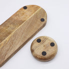 Mango Wood Tray with Three Bowls – Blue Stripes