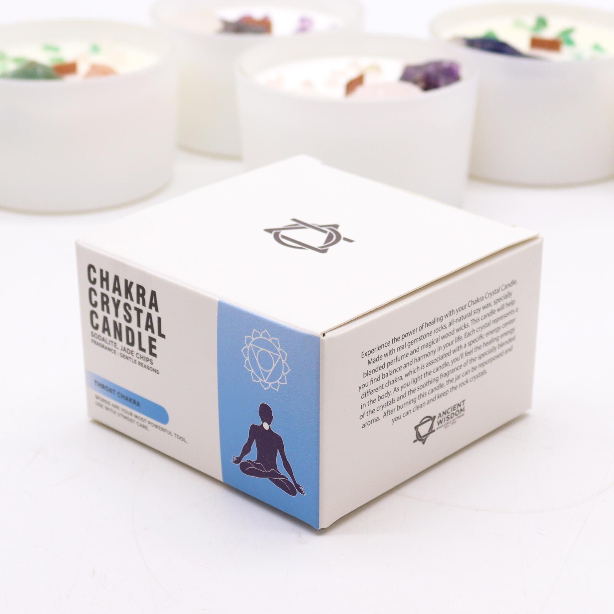 Throat Chakra Crystal Candle – Gentle Reasons