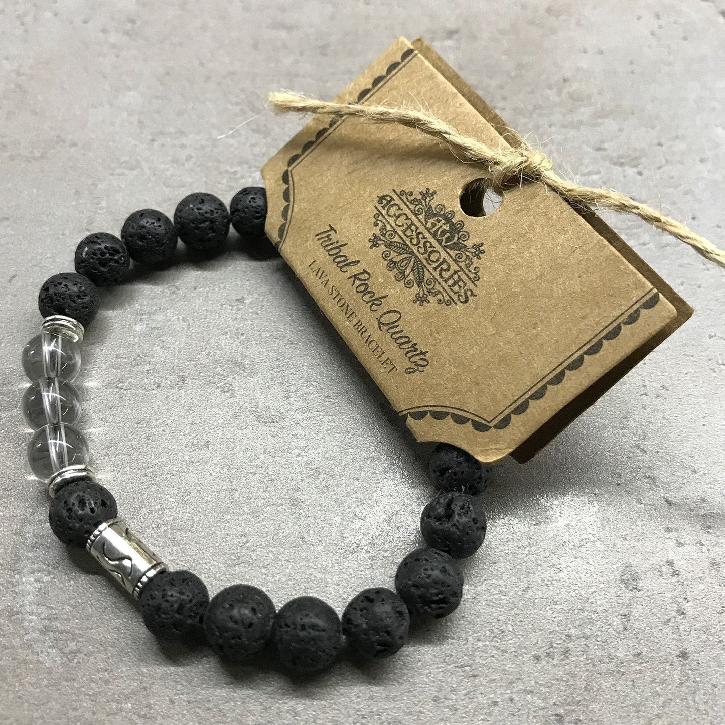 Lava Stone Bracelet – Buddha Rose Quartz