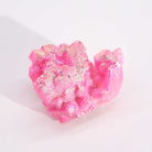 Decorative Aura Rose Halo Quartz-Style Cluster – Approx. 7–10 cm