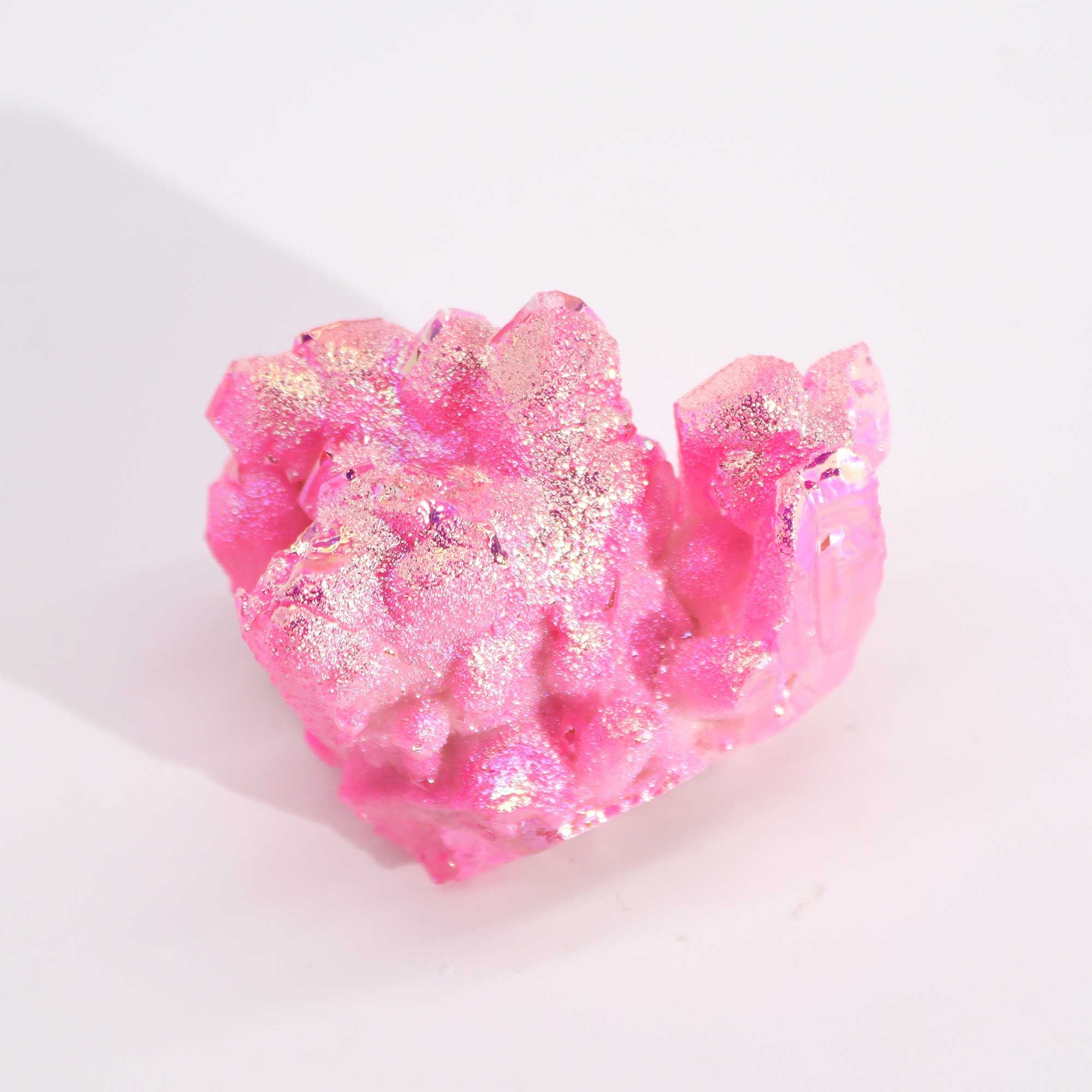 Decorative Aura Rose Halo Quartz-Style Cluster – Approx. 7–10 cm