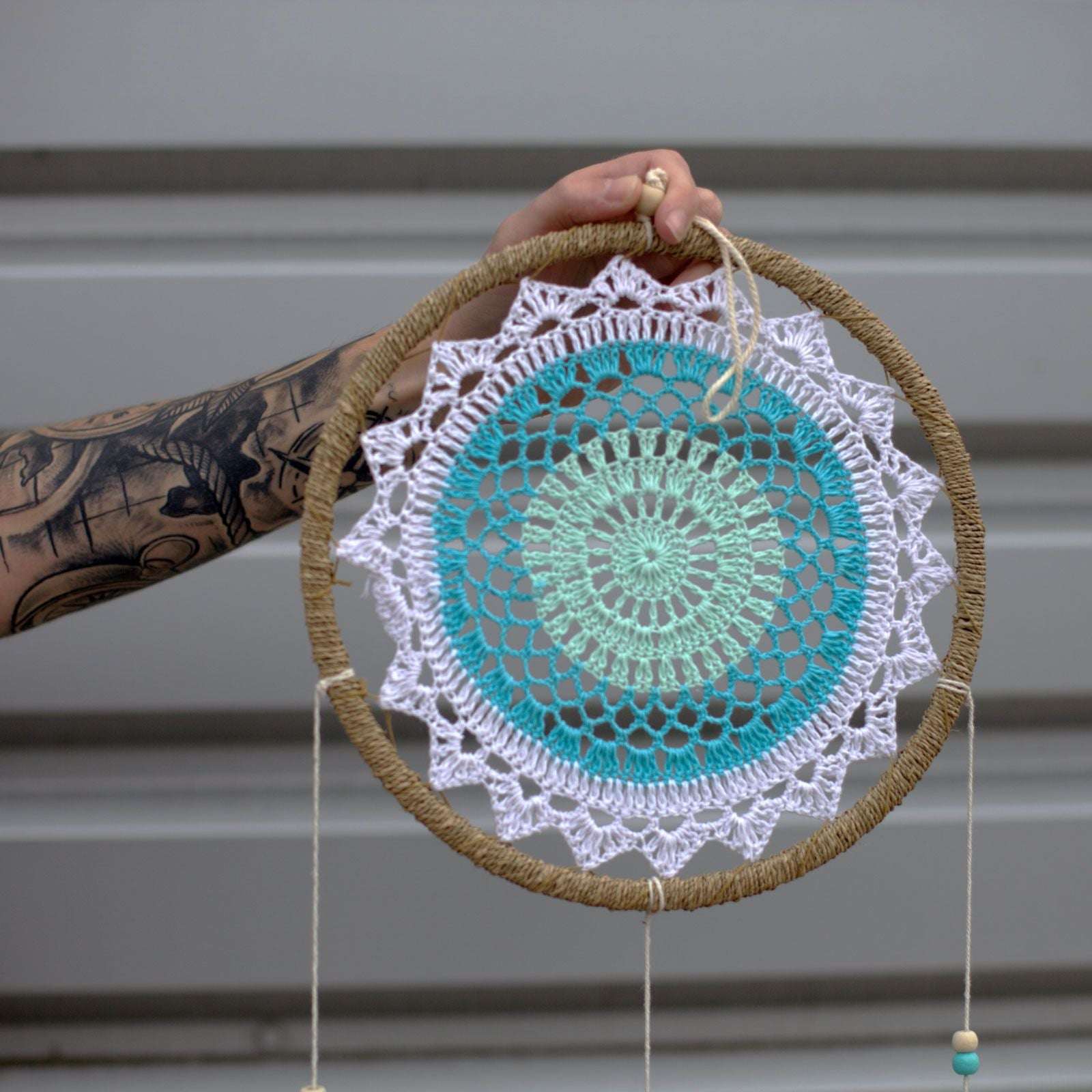 Natural Dream Catcher – Large | Turquoise Elemental Spirits