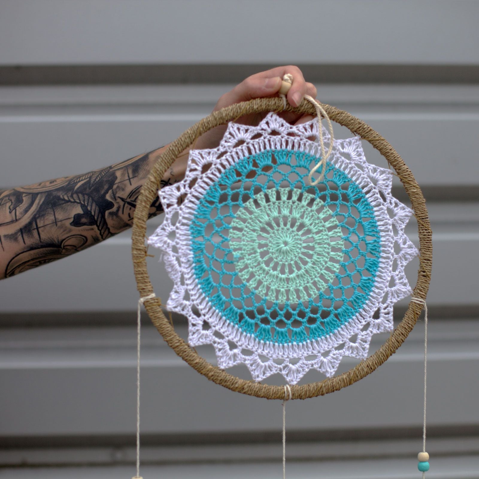 Natural Dream Catcher – Large | Turquoise Elemental Spirits