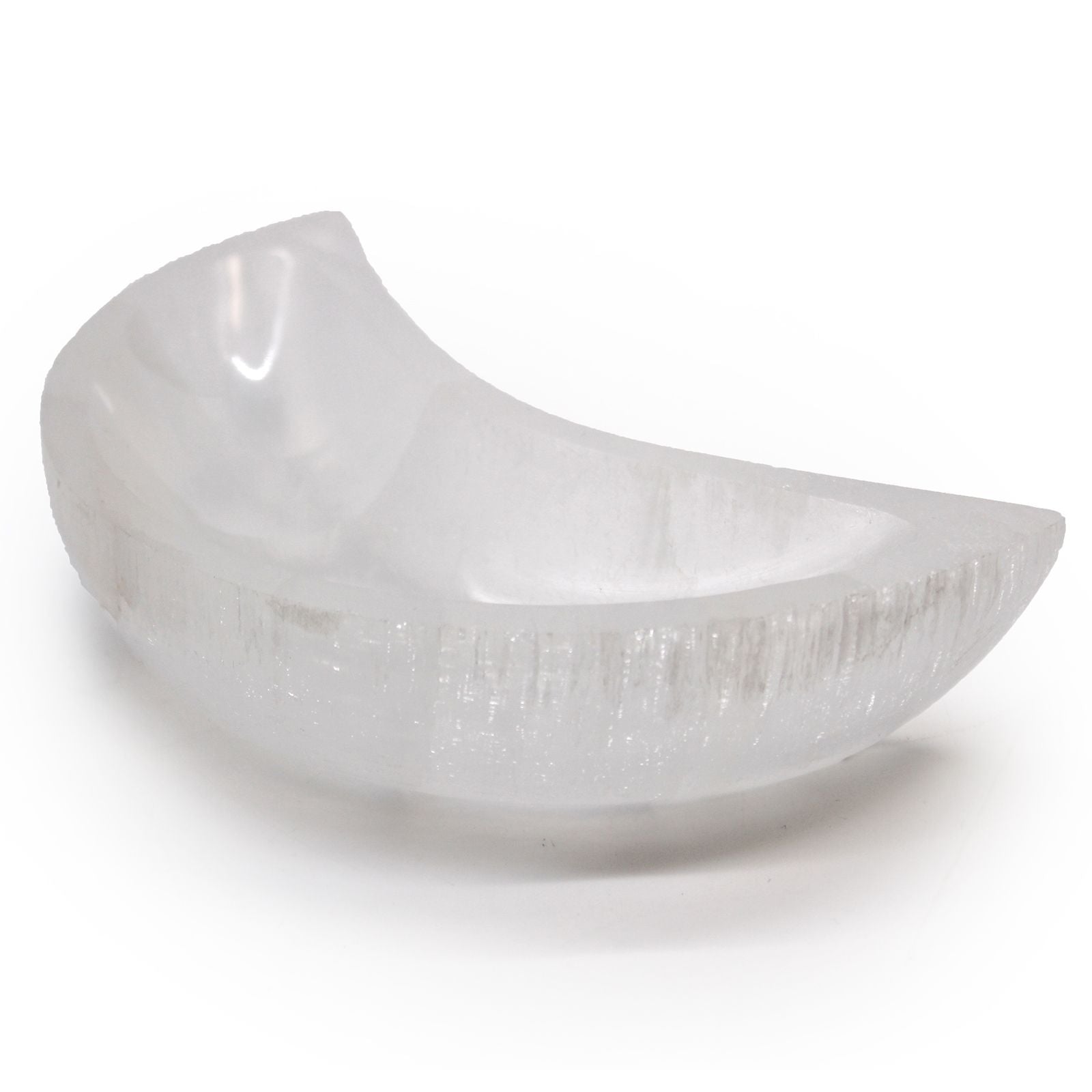 Selenite Moon Bowl – 15 cm
