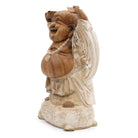 Hand-Carved Hands Up Buddha Statue – Whitewash