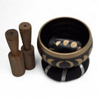 Moon phase singing bowl set – Black 10.7 cm