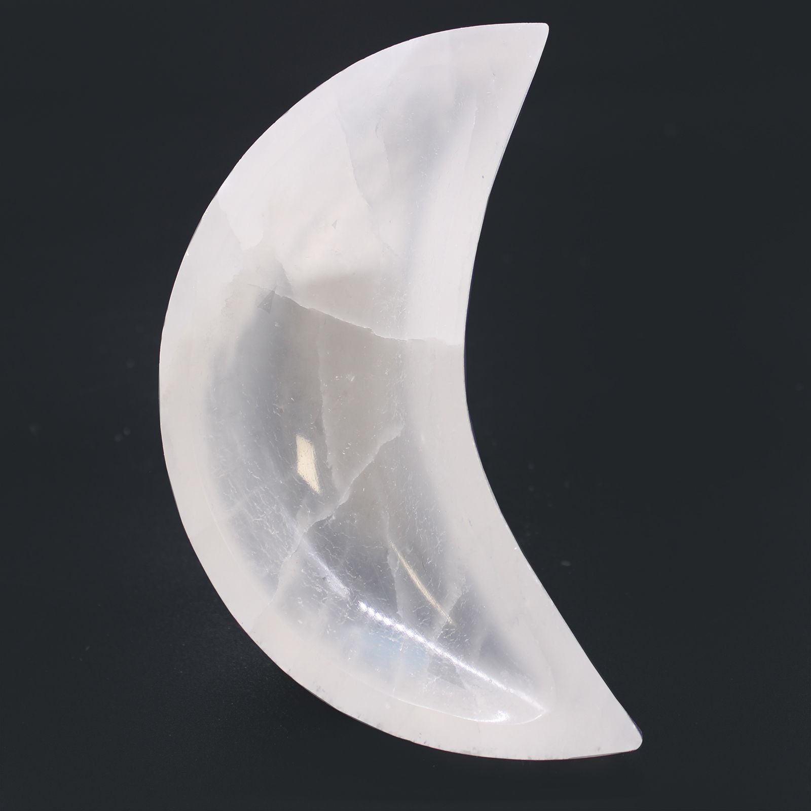 Selenite Moon Bowl – 15 cm