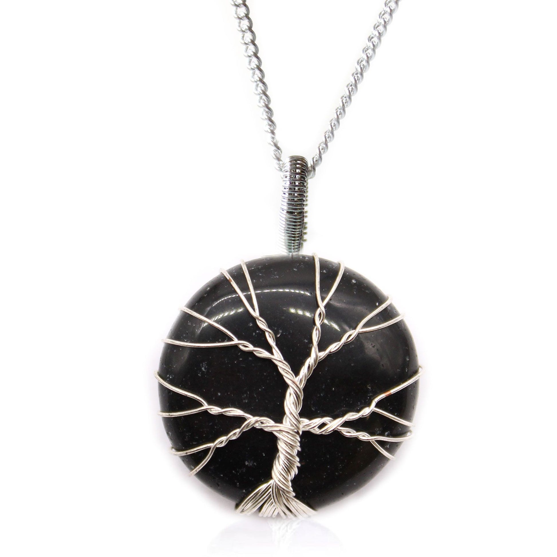 Tree of Life Black Onyx Necklace – Handcrafted