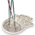 Polished Aluminium Hamsa Incense Holder