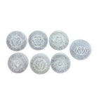 Seven Chakra Selenite Charging Plate Set