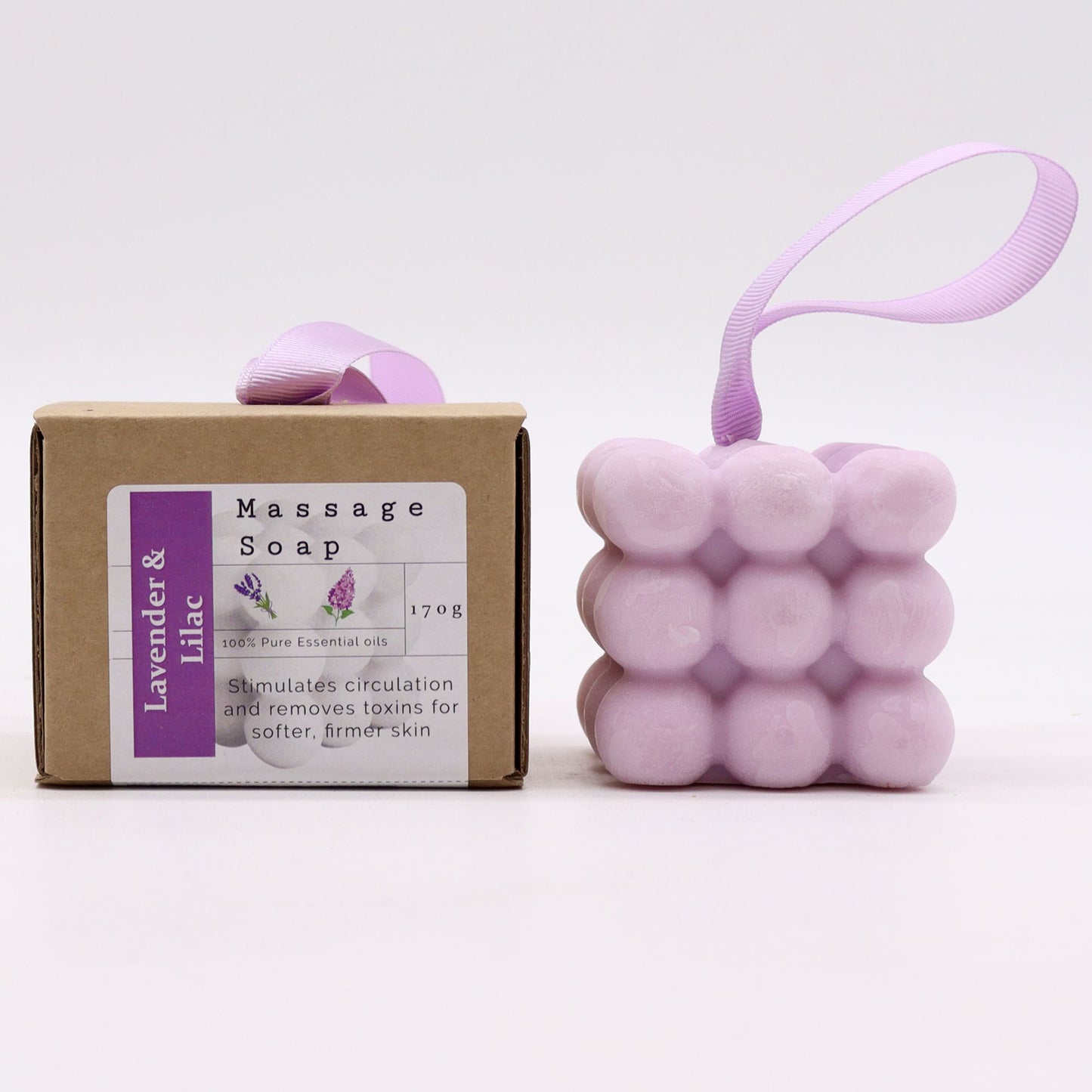 Lavender & Lilac Massage Soap – Boxed