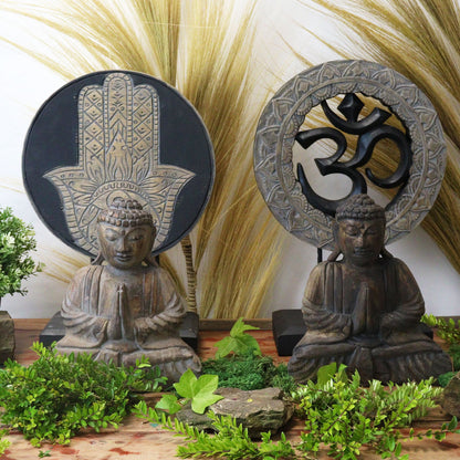 Buddha Feng Shui Set - Hamsa - Grey (2 Designs)