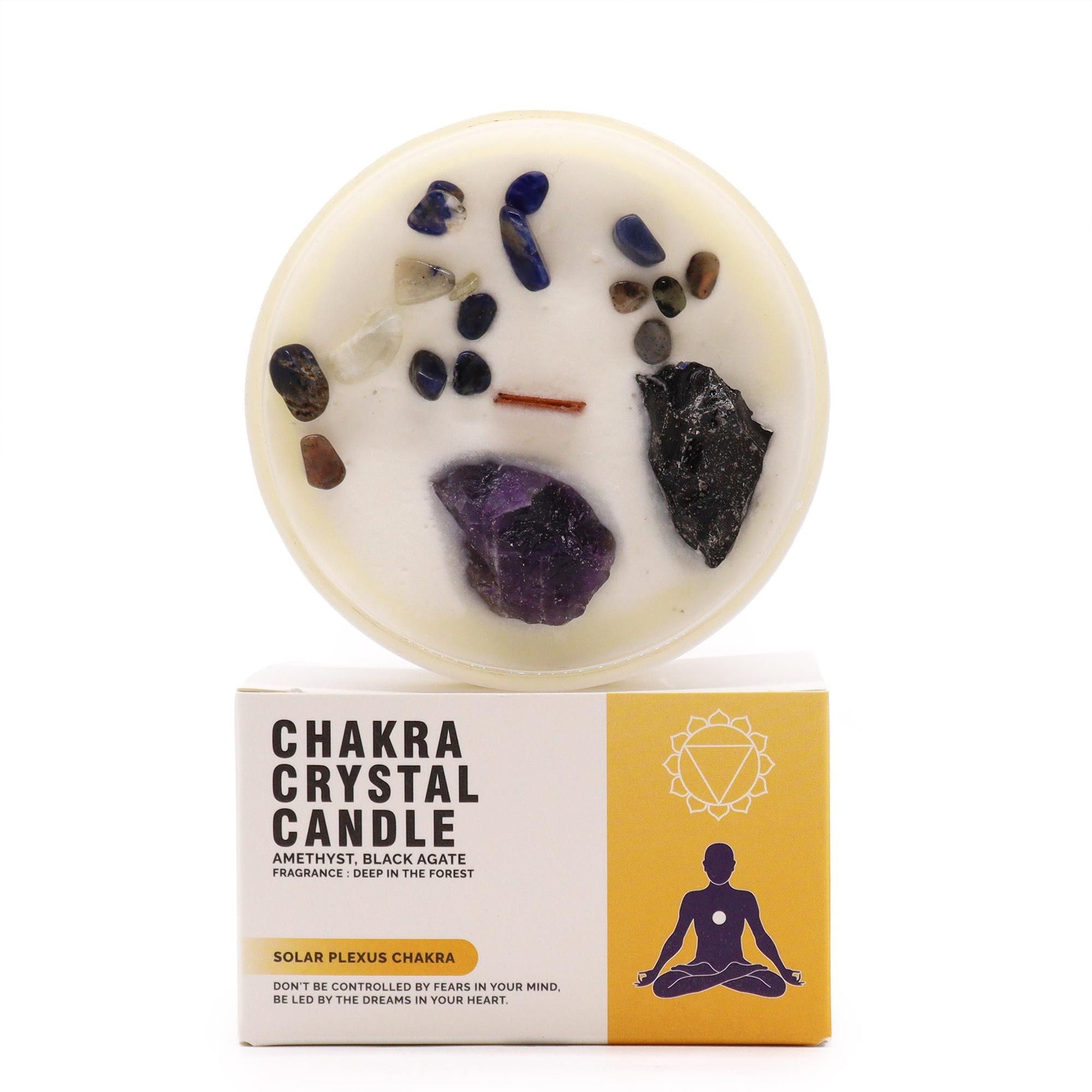Chakra Crystal Candle – Solar Plexus Chakra