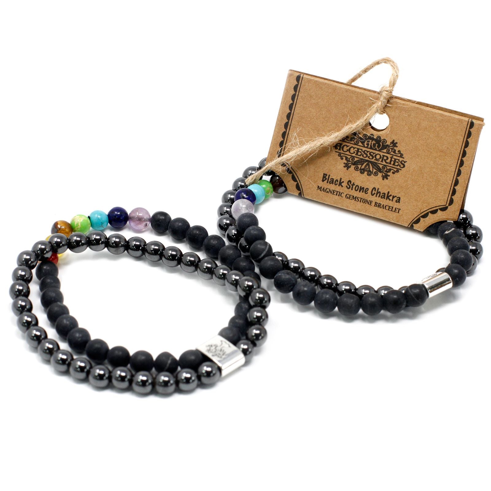Magnetic Black Stone Chakra Bracelet