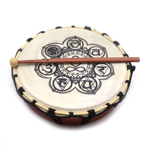 Chakra Shamanic Drum 25 cm with Sticks