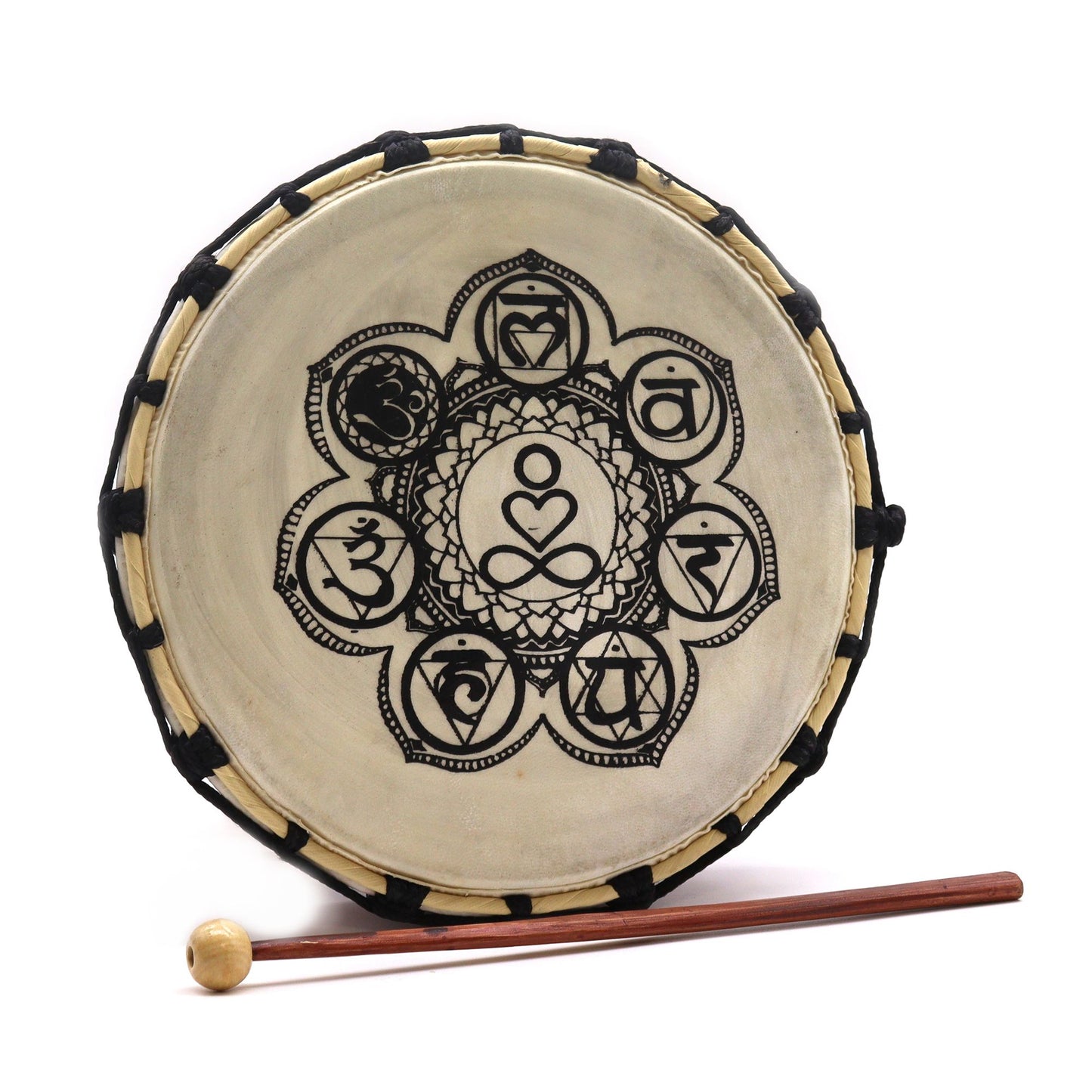 Chakra Shamanic Drum 25 cm with Sticks