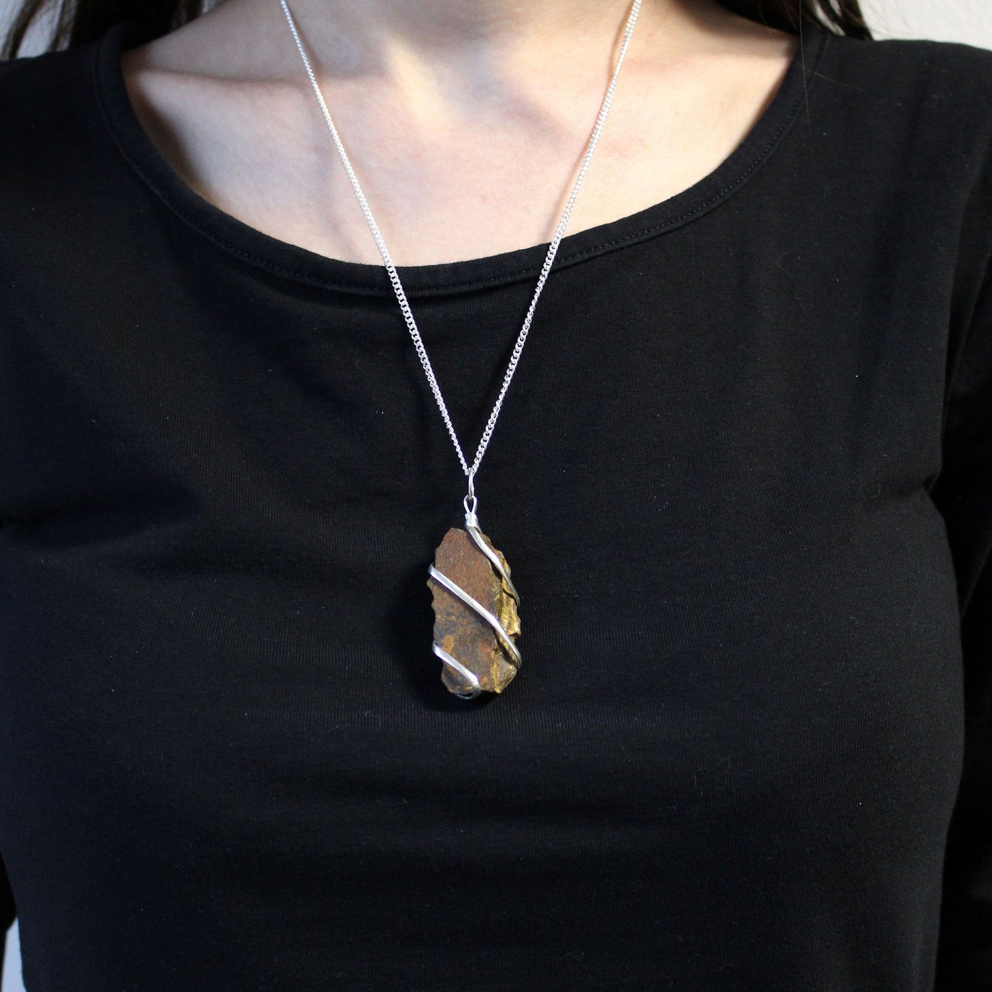 Cascade Rough Tiger Eye Necklace