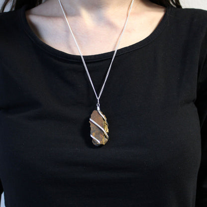 Cascade Rough Tiger Eye Necklace