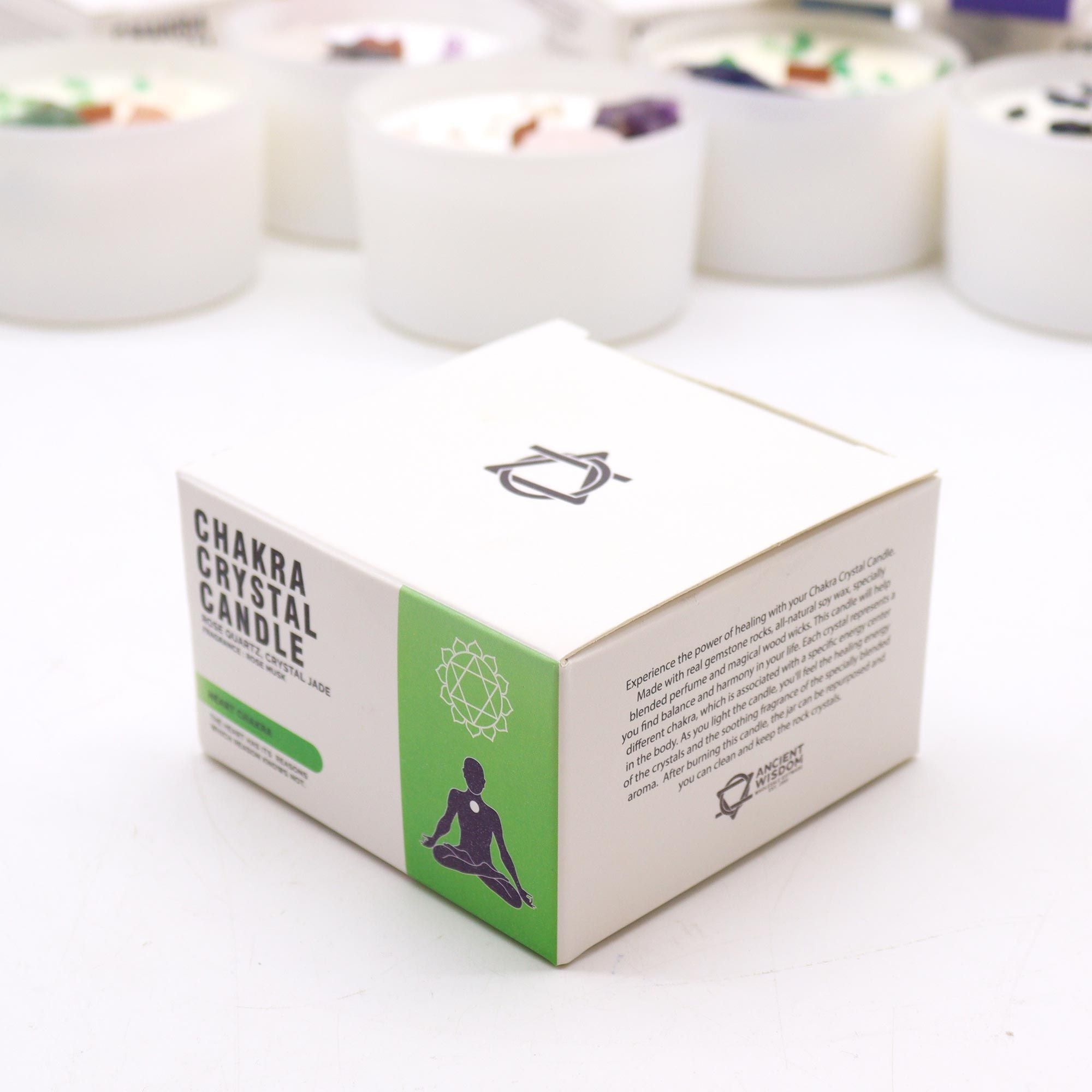 Heart Chakra Crystal Candle – Rose Musk