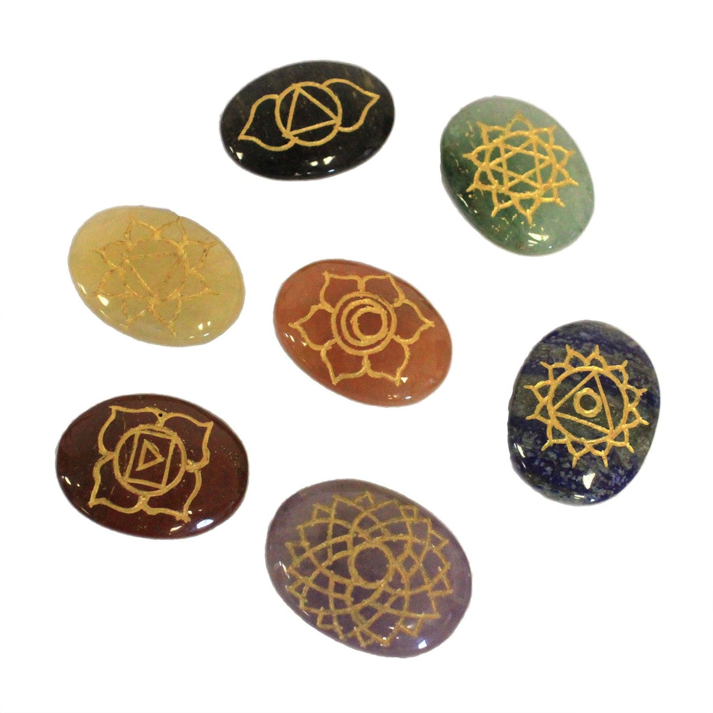 Large Chakra Stones Set – Oval Shape