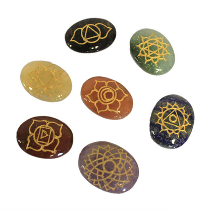 Large Chakra Stones Set – Oval Shape