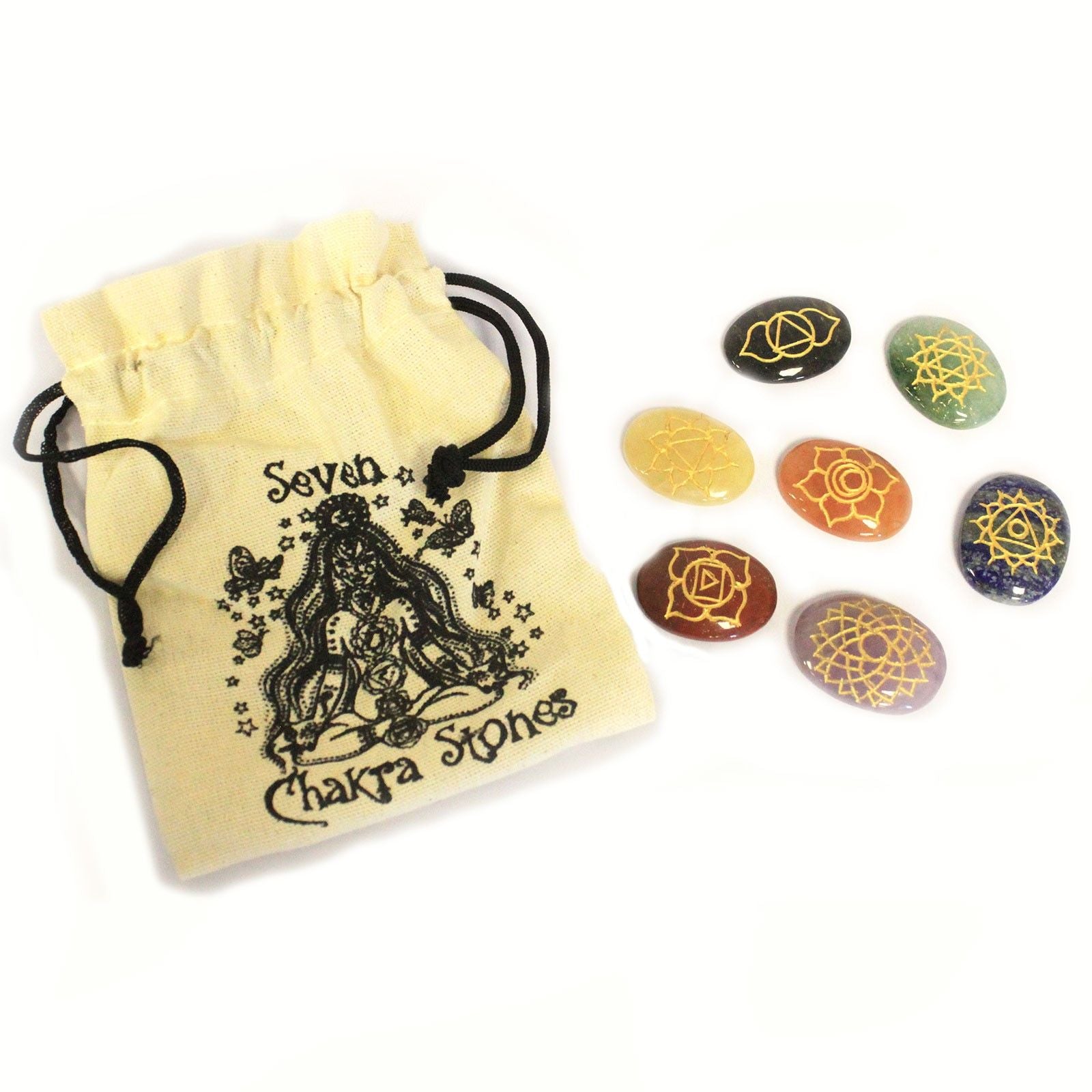 Large Chakra Stones Set – Oval Shape