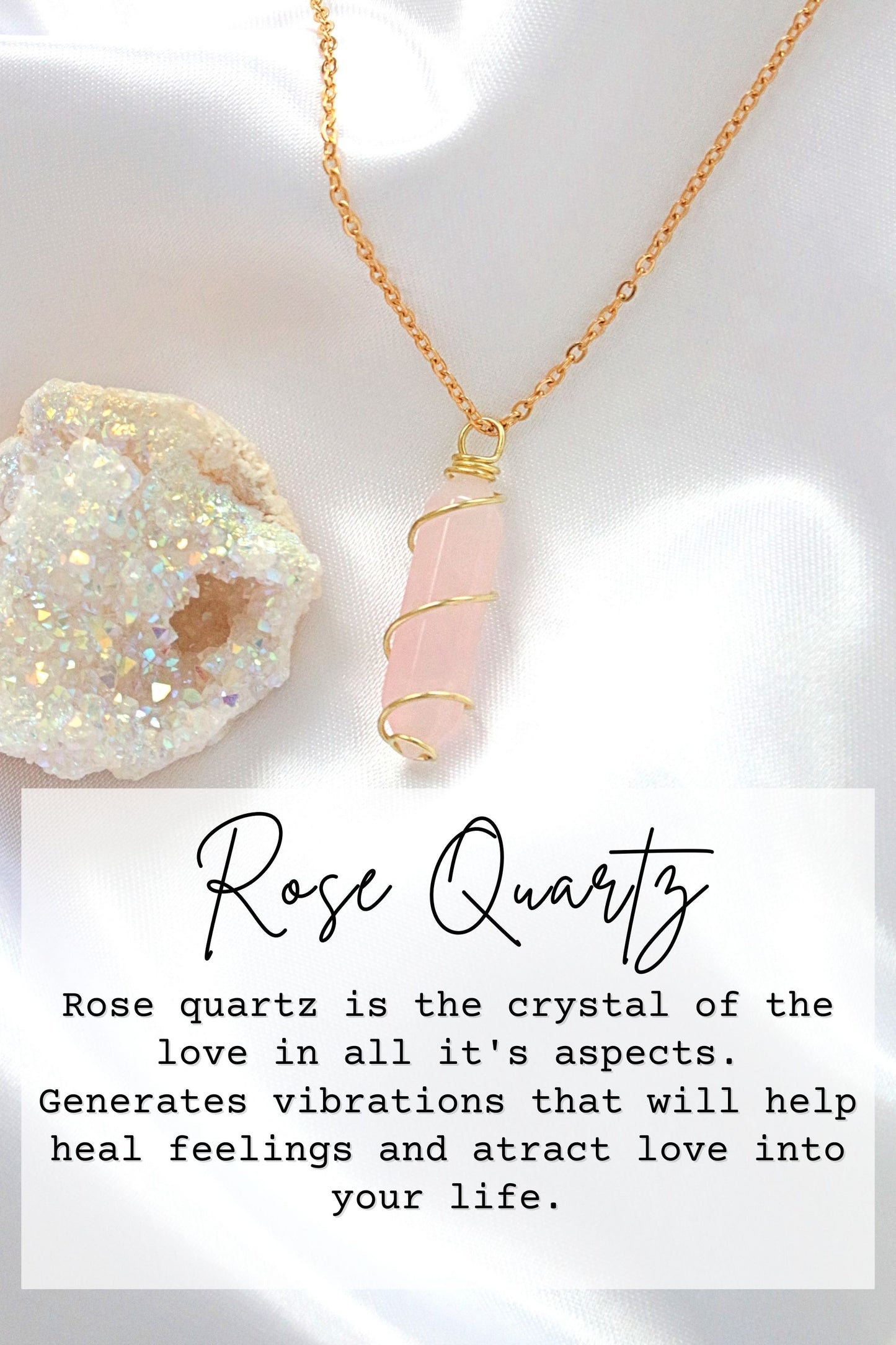 18K Double-Ended Natural Crystal Necklace