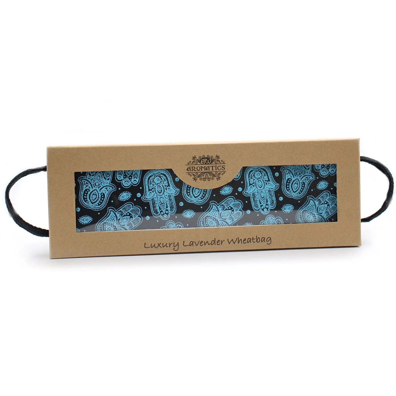 Hamsa lavender wheat bag filled with natural wheat in gift box