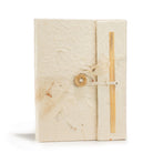 Handmade dried flower journal with natural Lokta paper cover