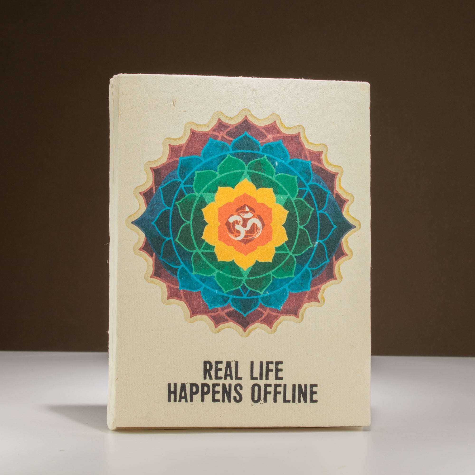 Large Lokta Notebook - Real life happens offline