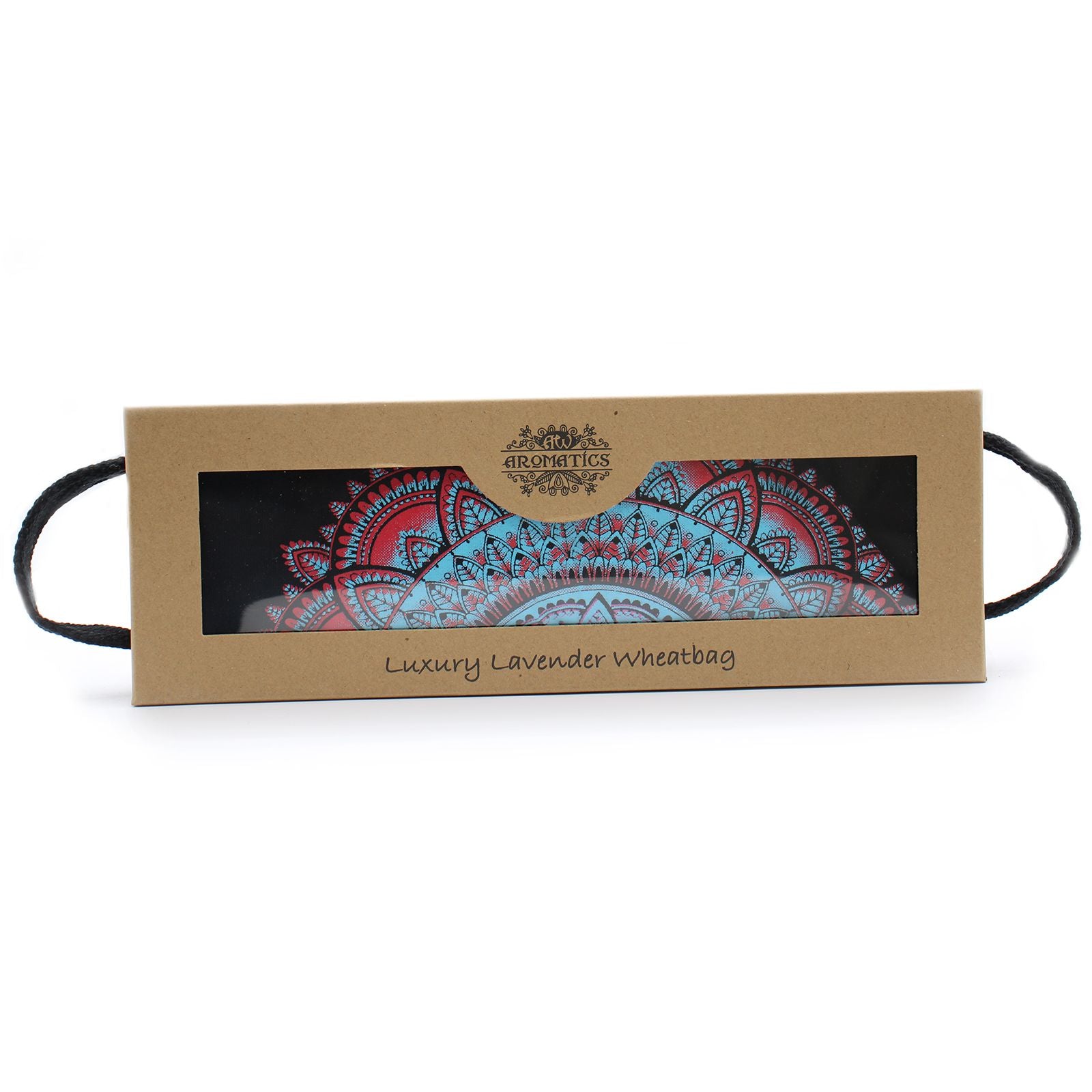 Mandala lavender wheat bag filled with natural wheat in gift box