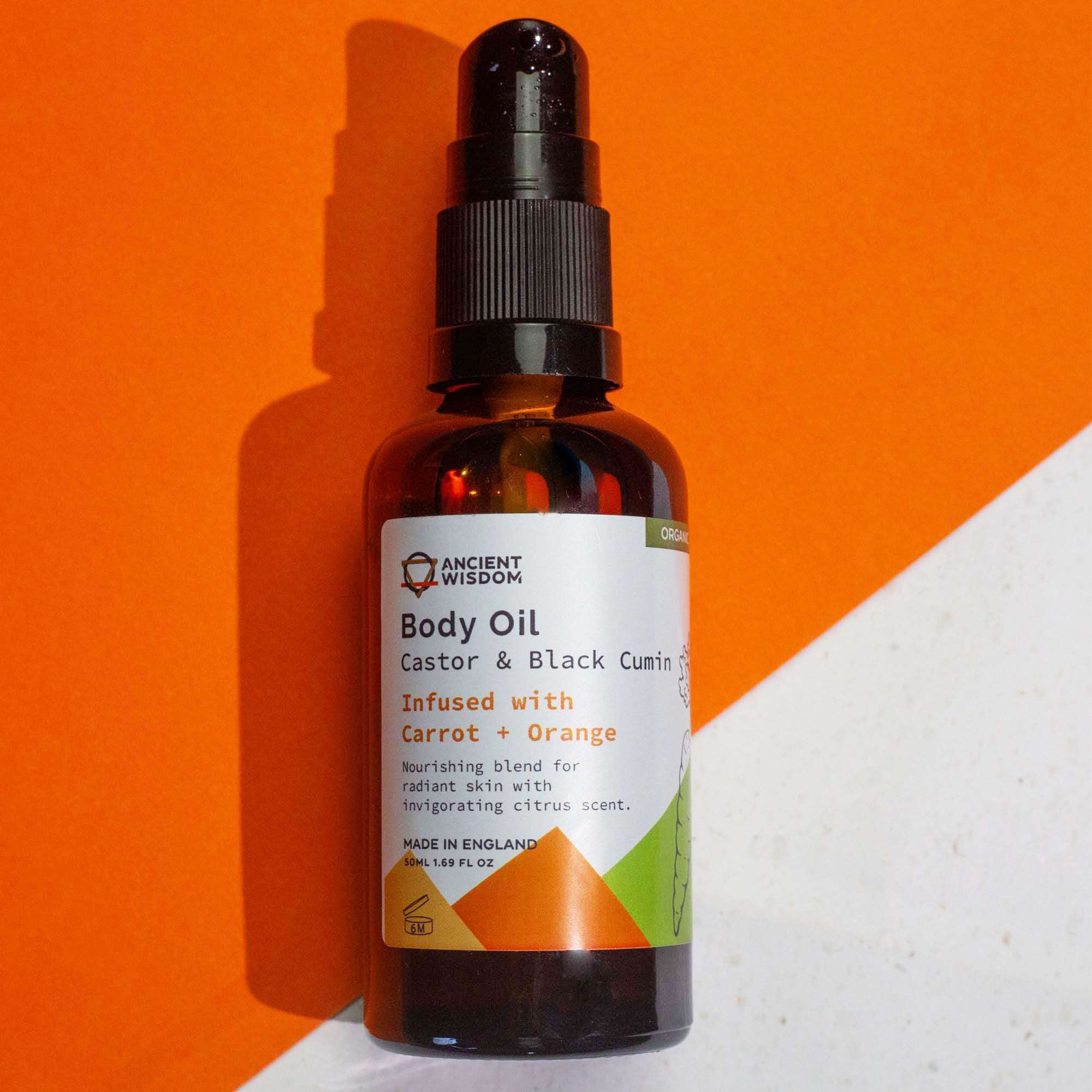 Organic body oil 50ml - Carrot & orange