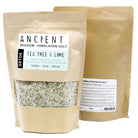 Purify Himalayan bath salts with Tea Tree Lime and dried herbs
