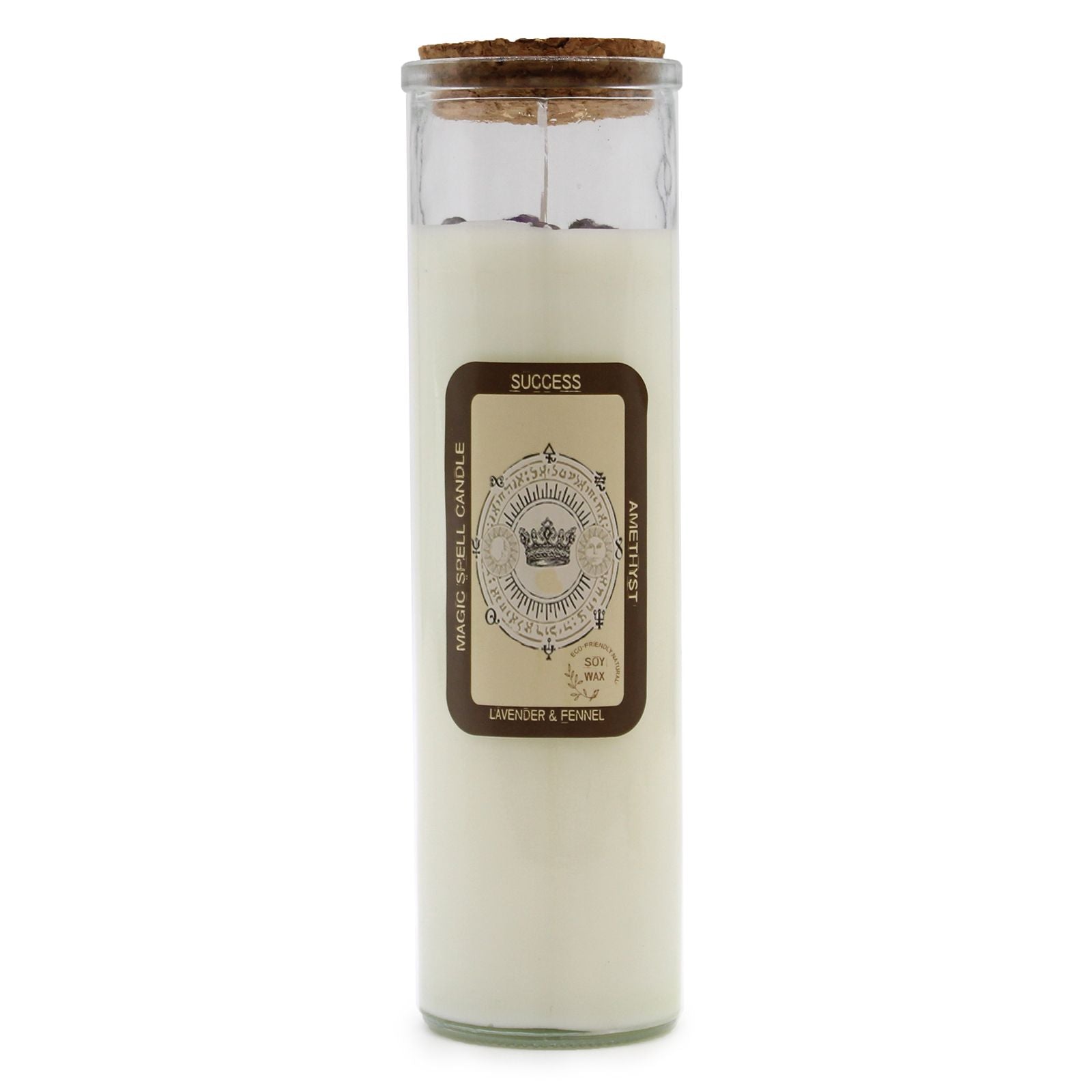 Success soy candle with clean steady flame and minimalist design