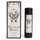 Witches’ Queen Velvet Moon candle with crown and moth artwork