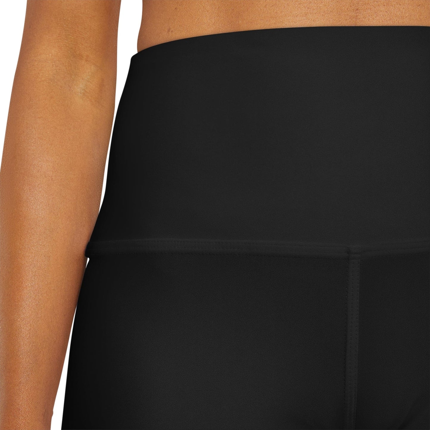 Women’s High-Waisted Black Yoga Shorts – Just Ask God